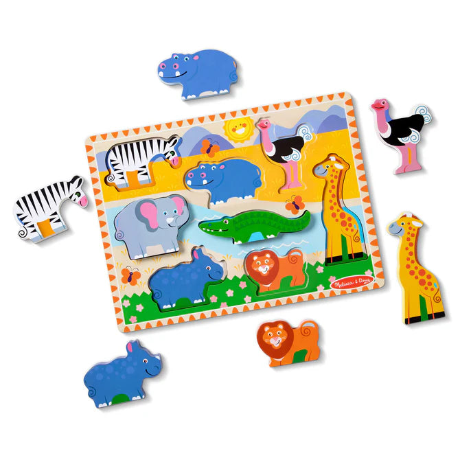 Melissa and Doug Chunky Puzzle - Safari Animals-felix & mina