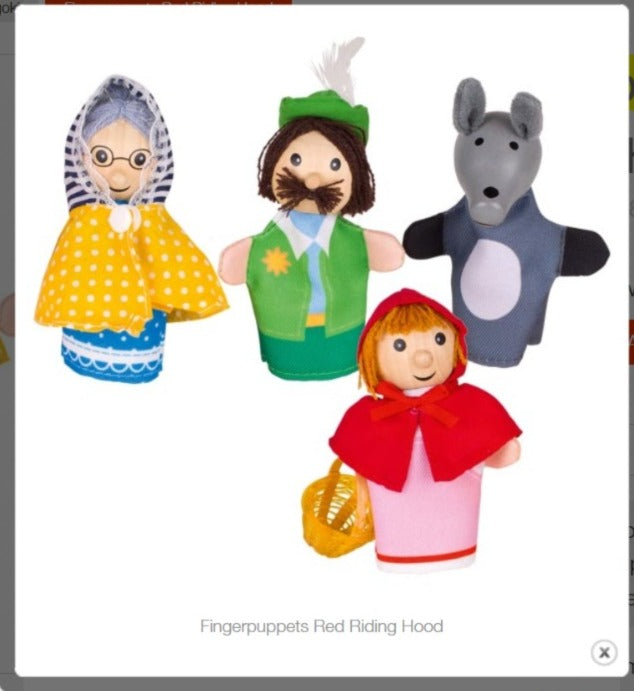 Goki Fingerpuppets Red Riding Hood-felix & mina