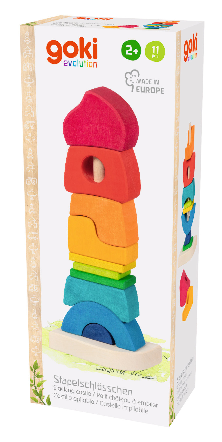 goki rainbow stacking castle-felix & mina