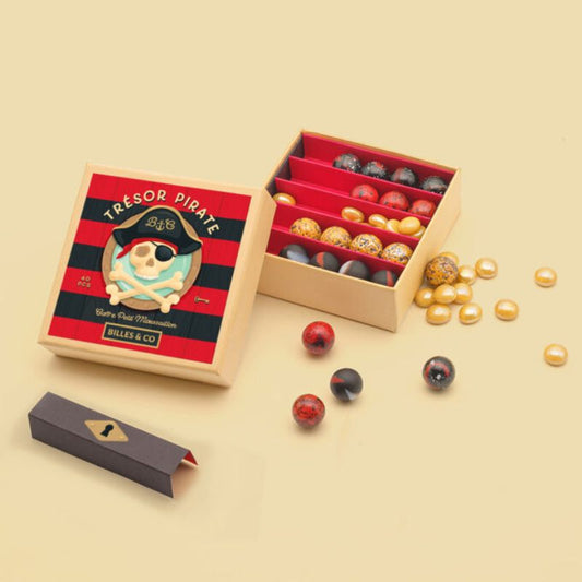 Billes & Co. Pirate Treasure Mini Box - 40 pcs and pebbles
