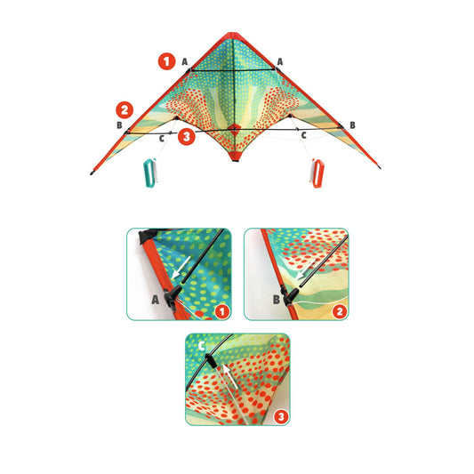 Djeco Stunt Kite - Red Dot