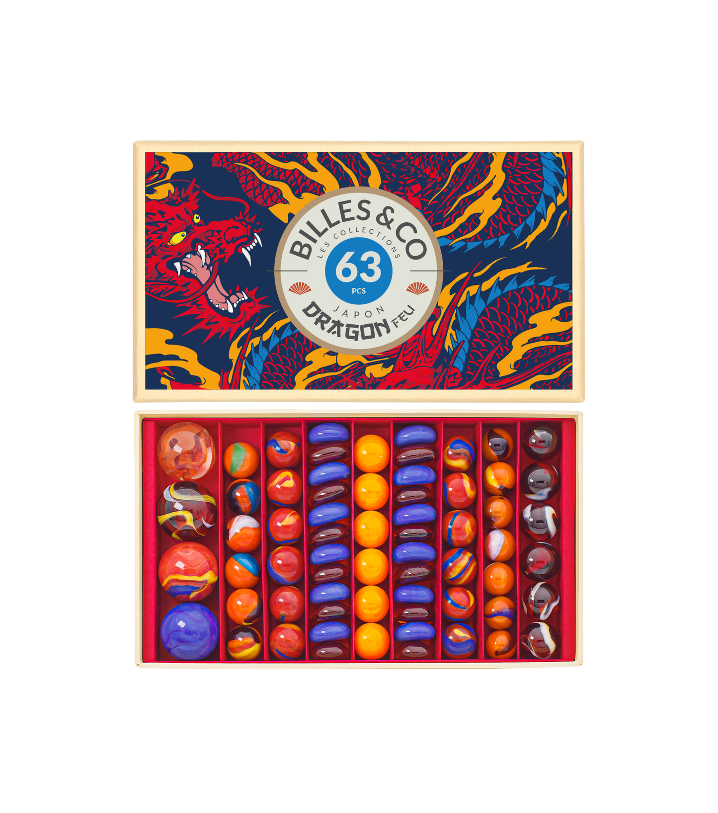 Billes & Co. Fire Dragon Large Box - 63 pcs-felix & mina