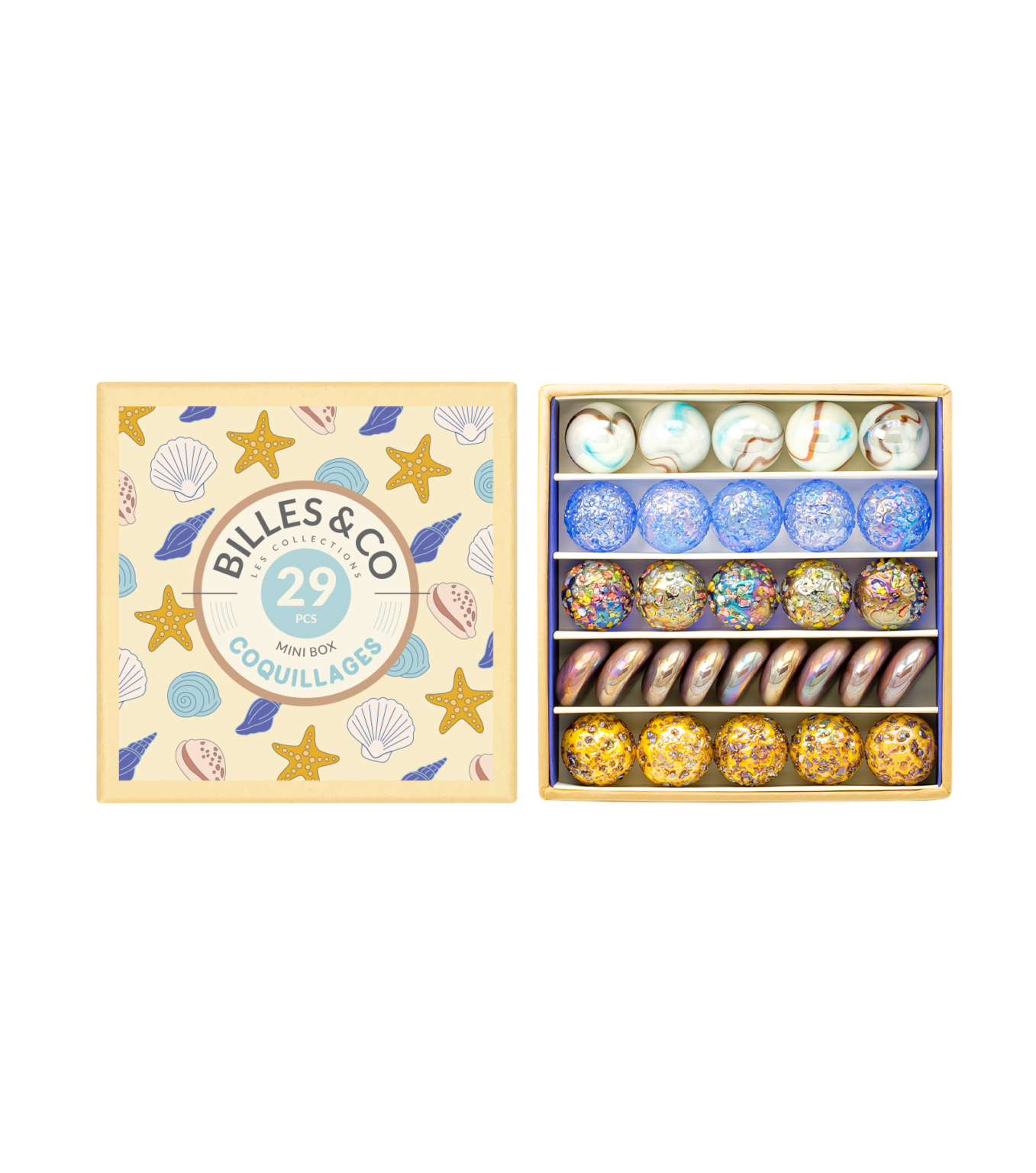 Billes & Co. Sea Shells Mini Box - 29 pcs-felix & mina