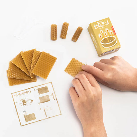Kikkerland Natural Beeswax Candle Kit
