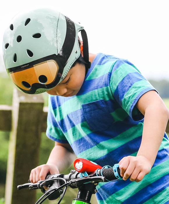 Hornit Bike Horn & Light - Hornit Mini (blue & red) - 25 Sounds!-felix & mina