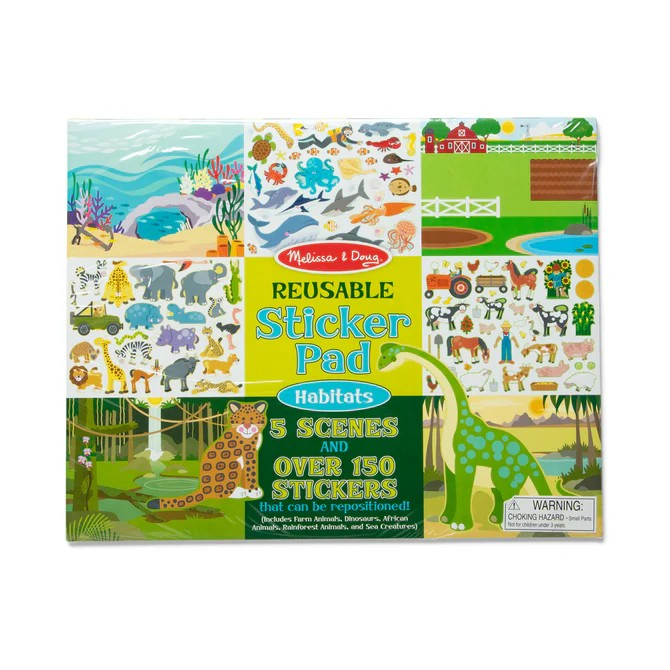 Melissa and Doug - Reusable Sticker Pad - Habitats-felix & mina