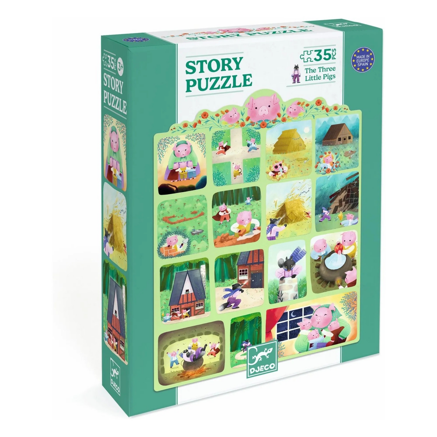 Djeco Three Little Pigs Story Puzzle-felix & mina