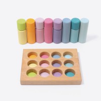 Grimms Stacking game small pastel rollers