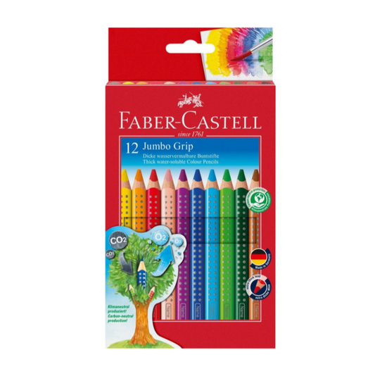 Faber-Castell Jumbo Grip Colour Pencil (Cardboard Wallet of 12)-felix & mina