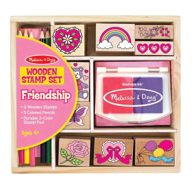Melissa and Doug - Wooden Friendship Stamp Set-felix & mina