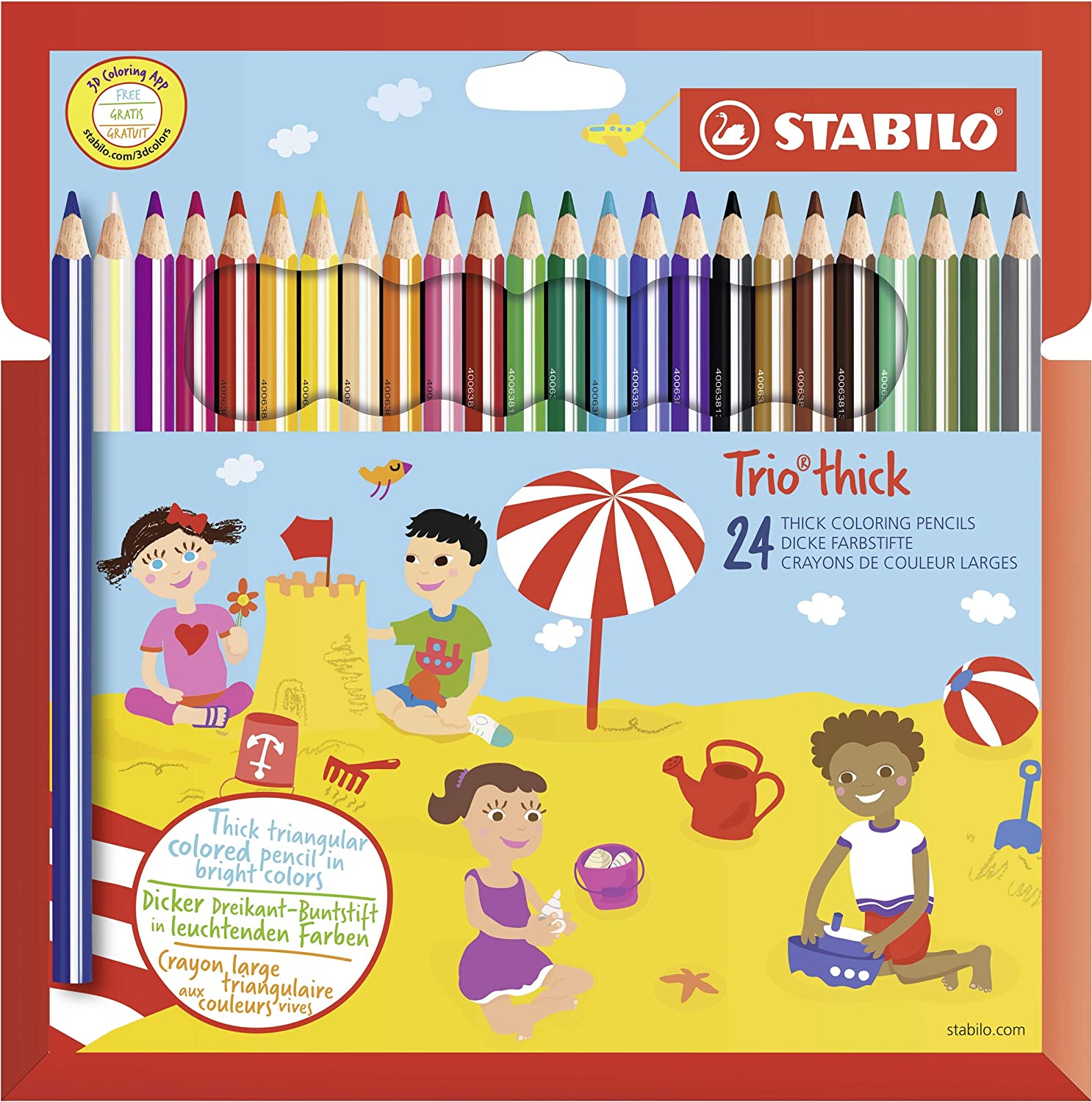 Stabilo Trio Thick - 24 Thick Colouring Pencils