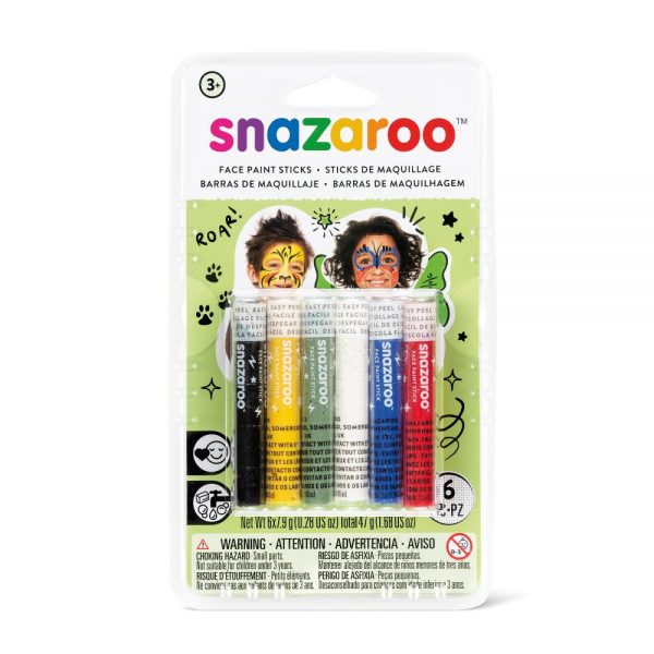 Snazaroo Rainbow Face Paint Sticks (Set of 6)