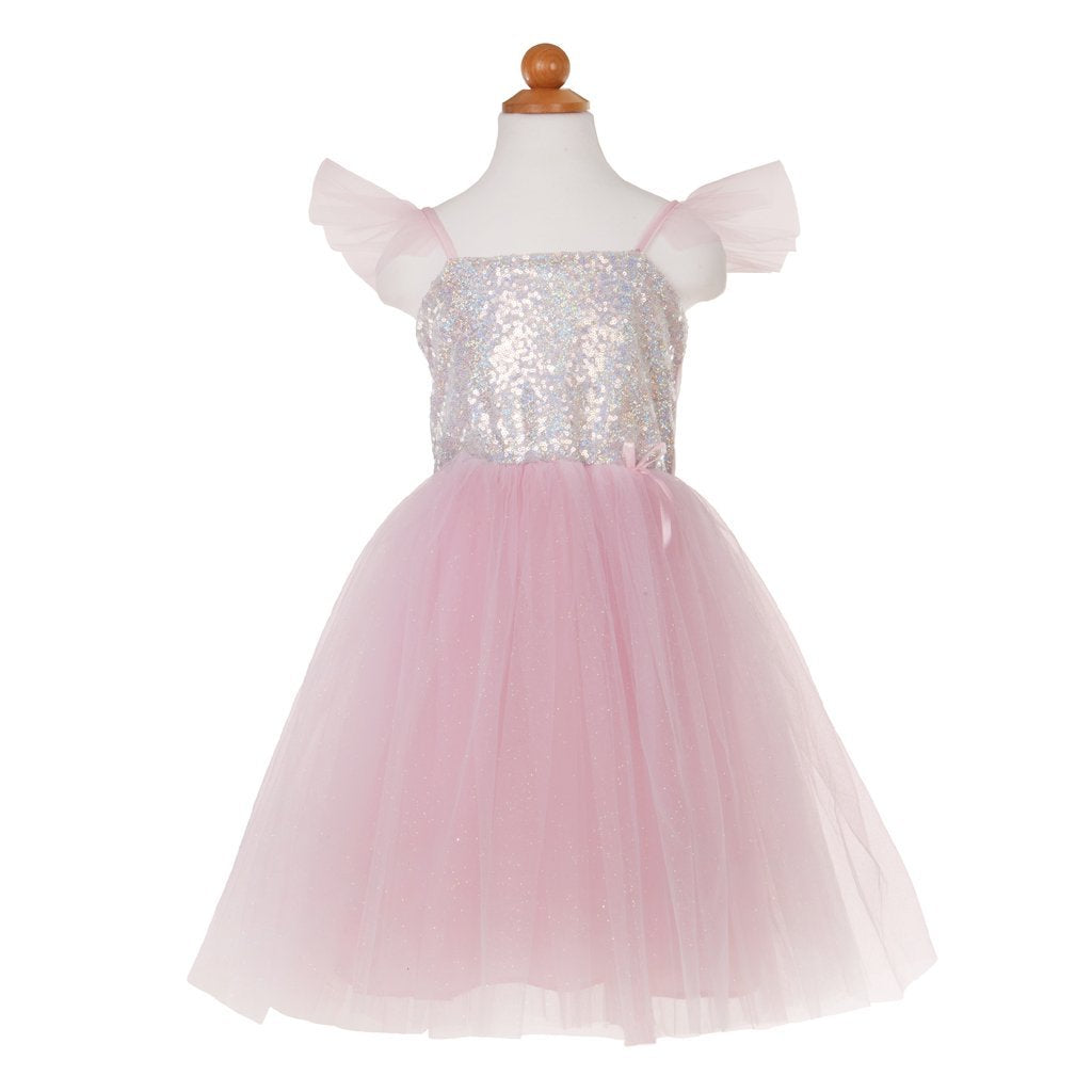 Great Pretenders Silver Sequins Princess Dress (US 5-6)