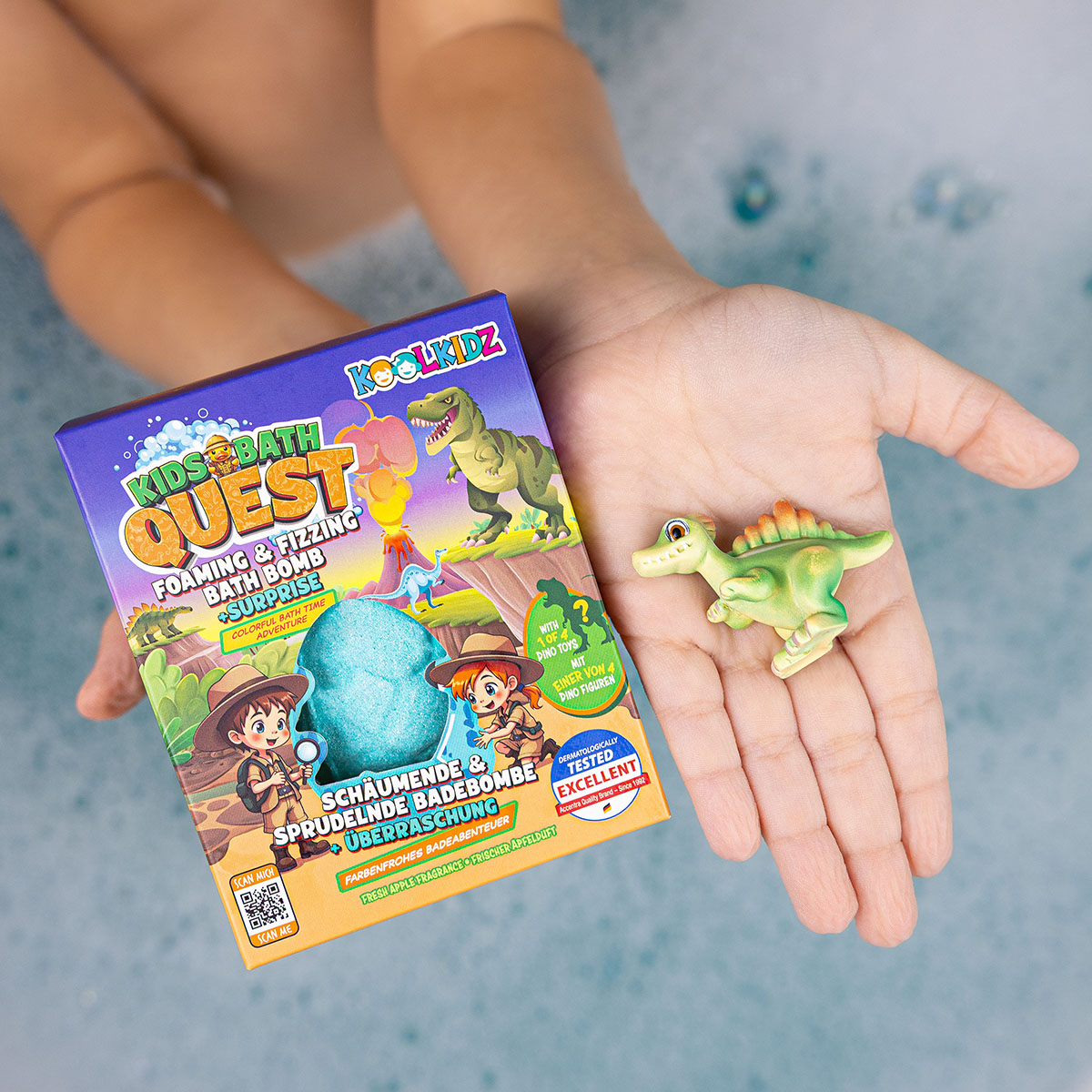 KoolKidz - Foaming Bath Bomb, Dinosaur-felix & mina