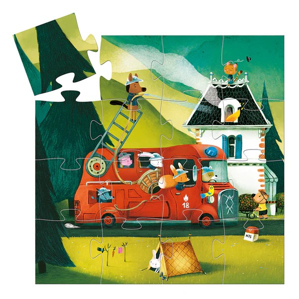Djeco Puzzle - Fire Truck Rescue-felix & mina
