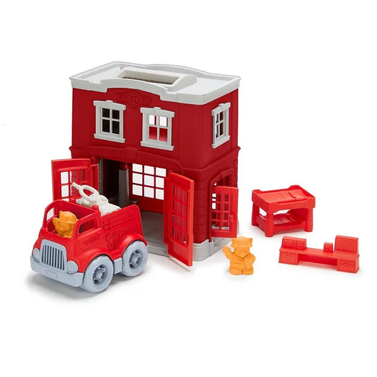 Green Toys - Fire station play set-felix & mina