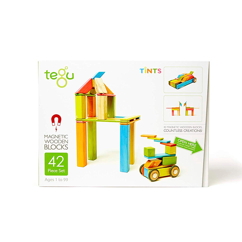 Tegu 42-Piece Set Magnetic Wooden Blocks - Tints-felix & mina