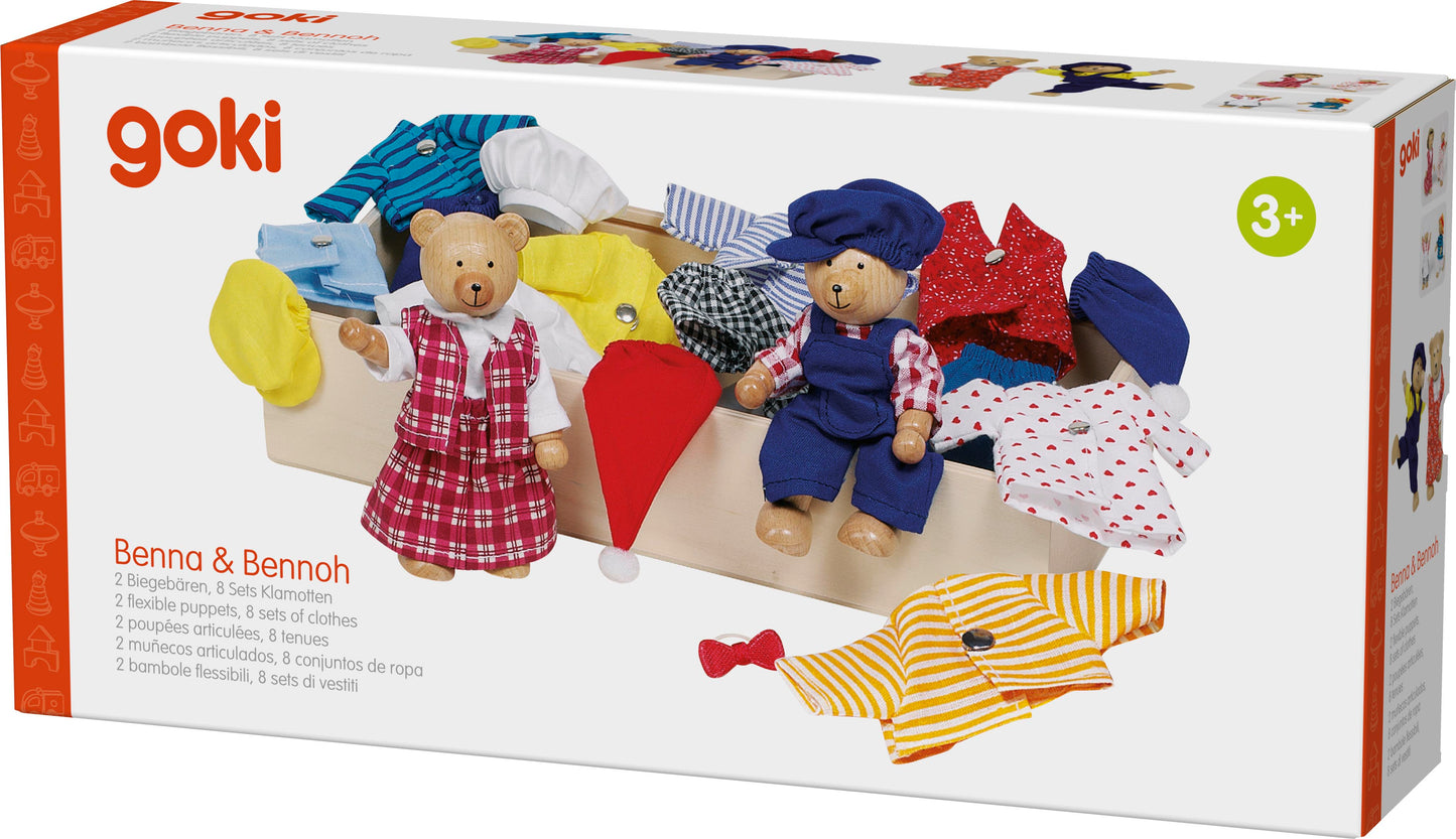 goki flexible puppets mouse dress-up box, Lia and Luca-felix & mina