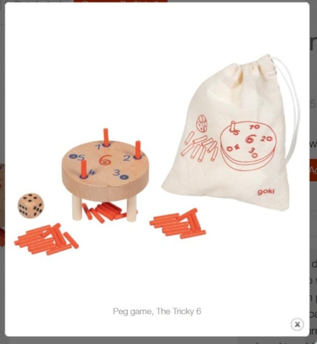 Goki Peg game, The Tricky 6-felix & mina