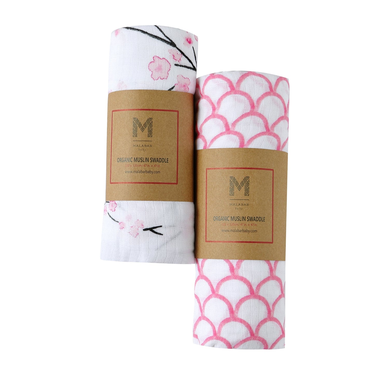 Malabar Baby Organic Swaddle Set - Sakura-felix & mina