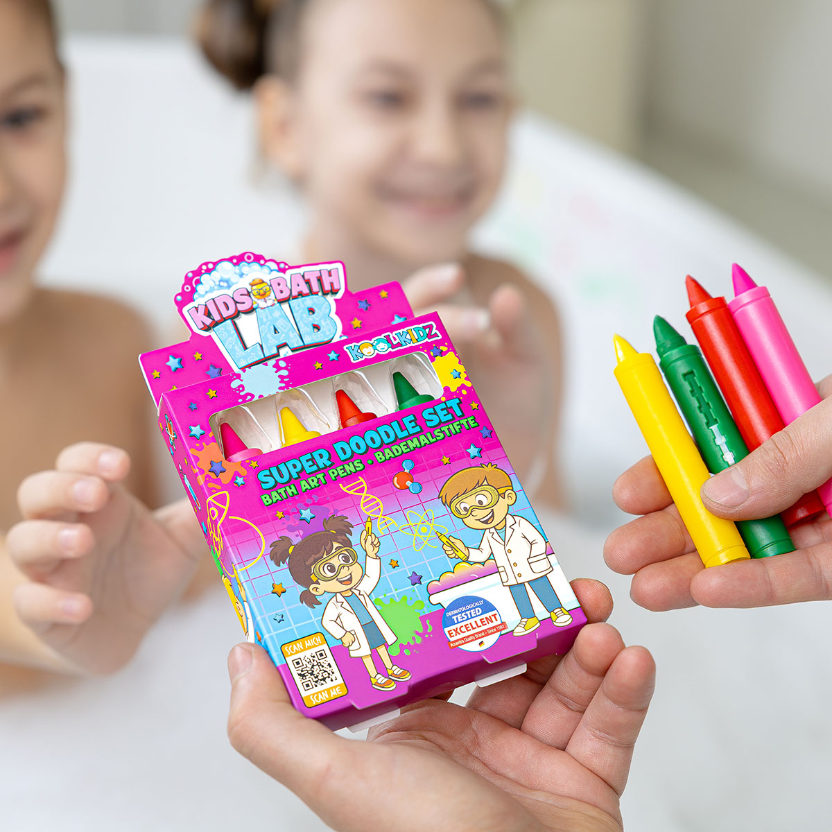 KoolKidz - Bath Art Pens, Super Doodle Set-felix & mina