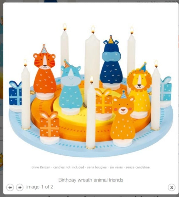 Goki Birthday wreath animal friends-felix & mina