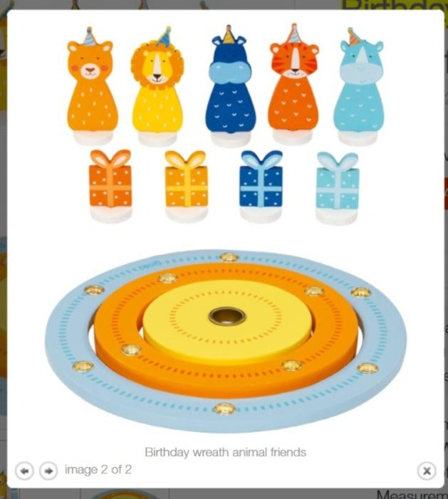Goki Birthday wreath animal friends-felix & mina