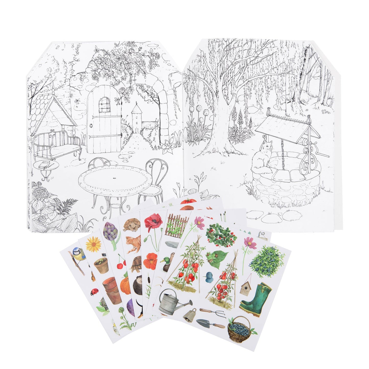 Moulin Roty "Le Jardinier" Sticker Book (120 Stickers)-felix & mina