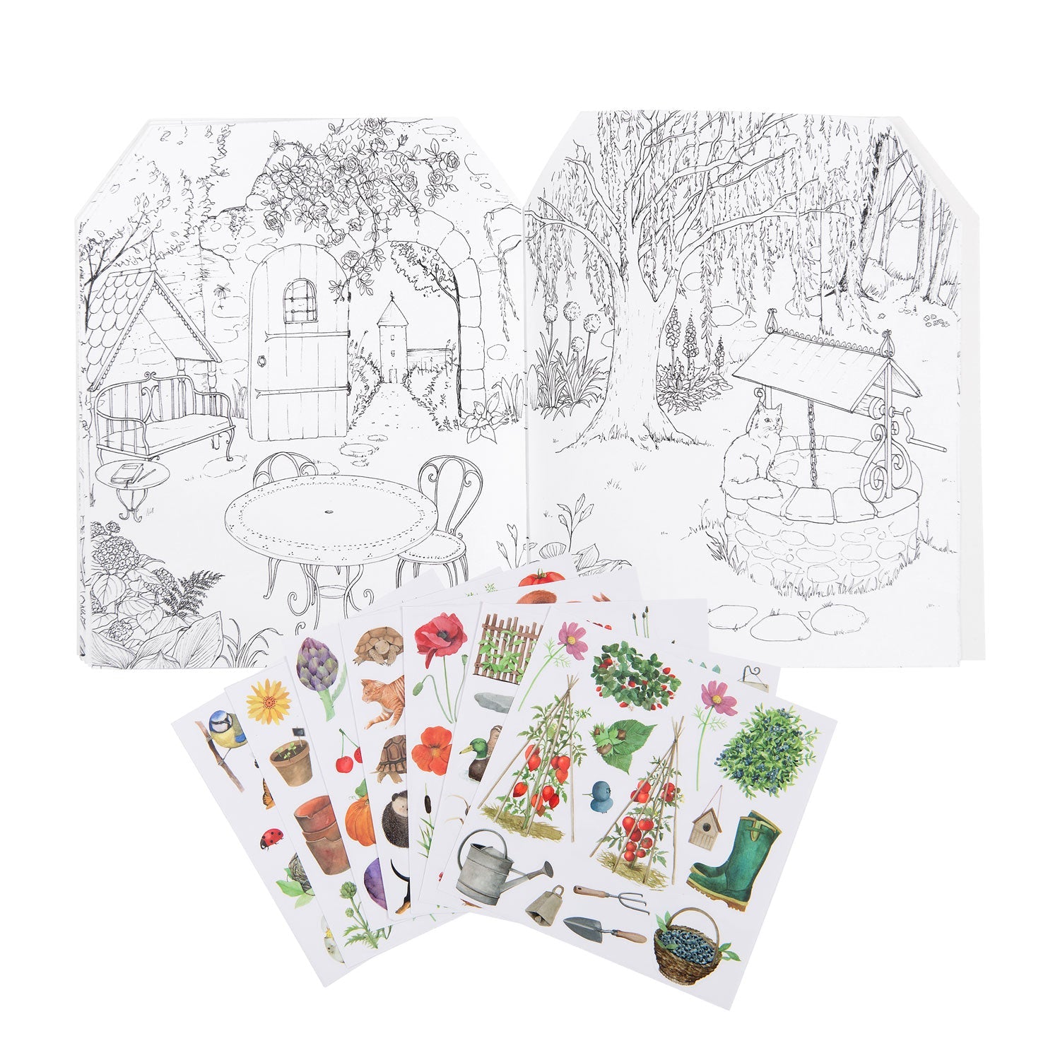 Moulin Roty "Le Jardinier" Sticker Book (120 Stickers)