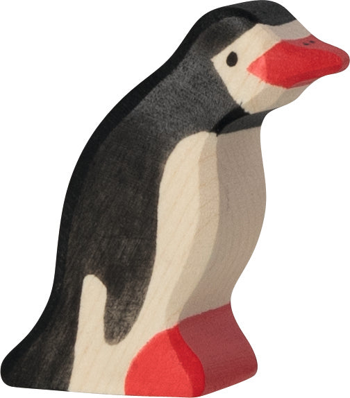 Holztiger Penguin, small, head forward