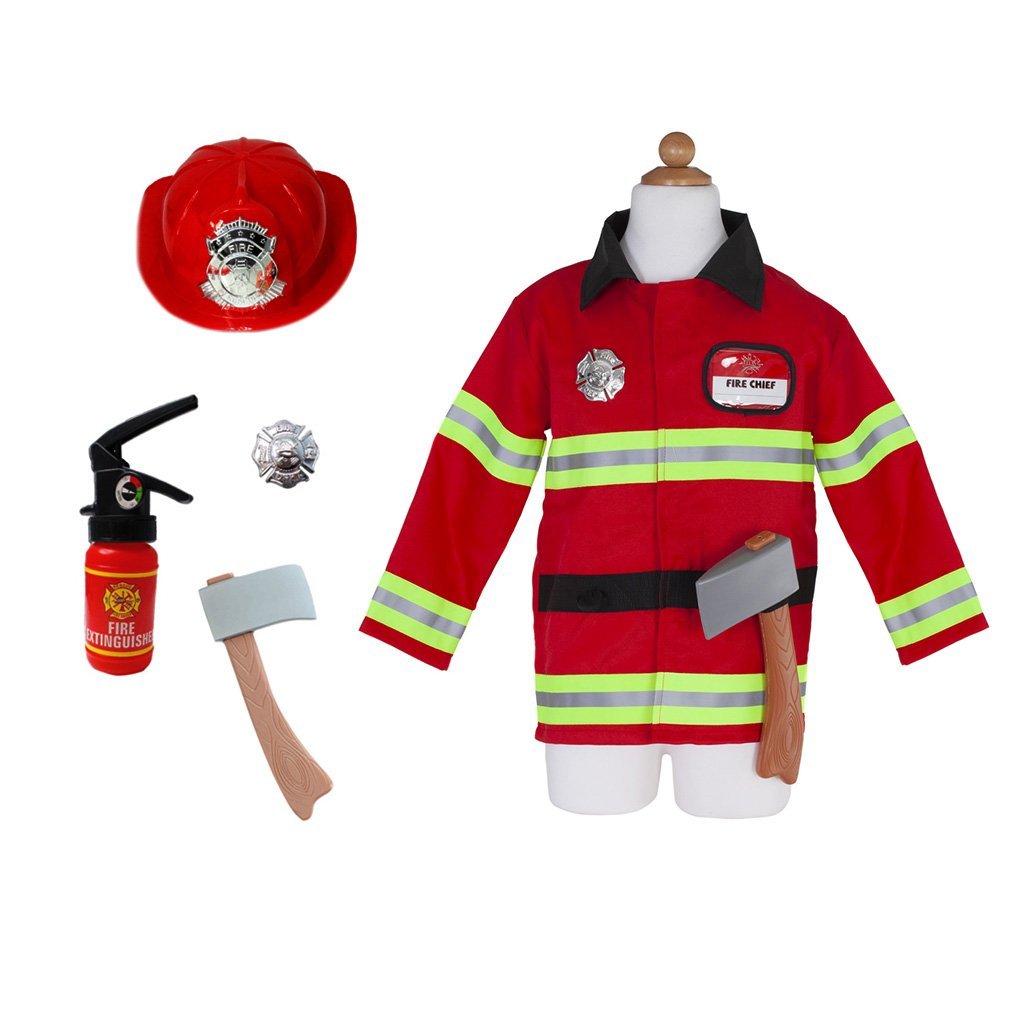 Great Pretenders Fire Fighter with Accessories in Garment Bag (US 5-6)-felix & mina