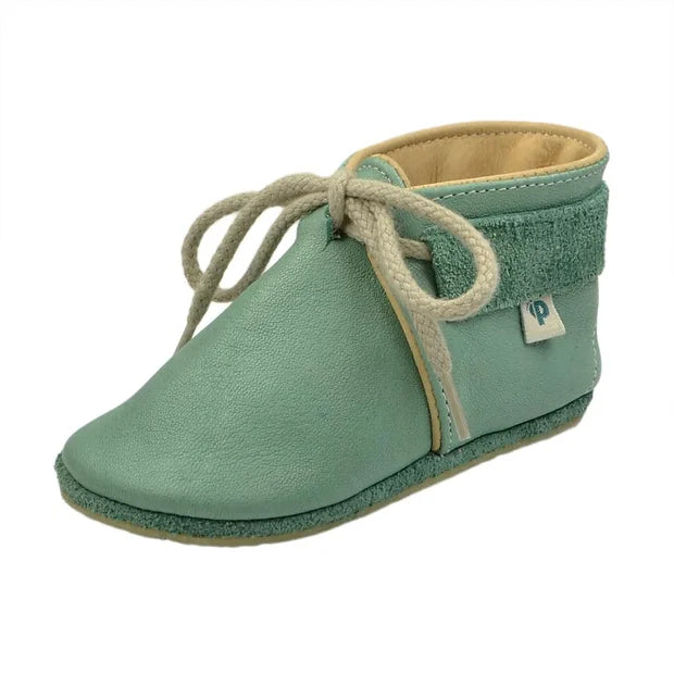 Classic leather lace up booties (mint)-felix & mina