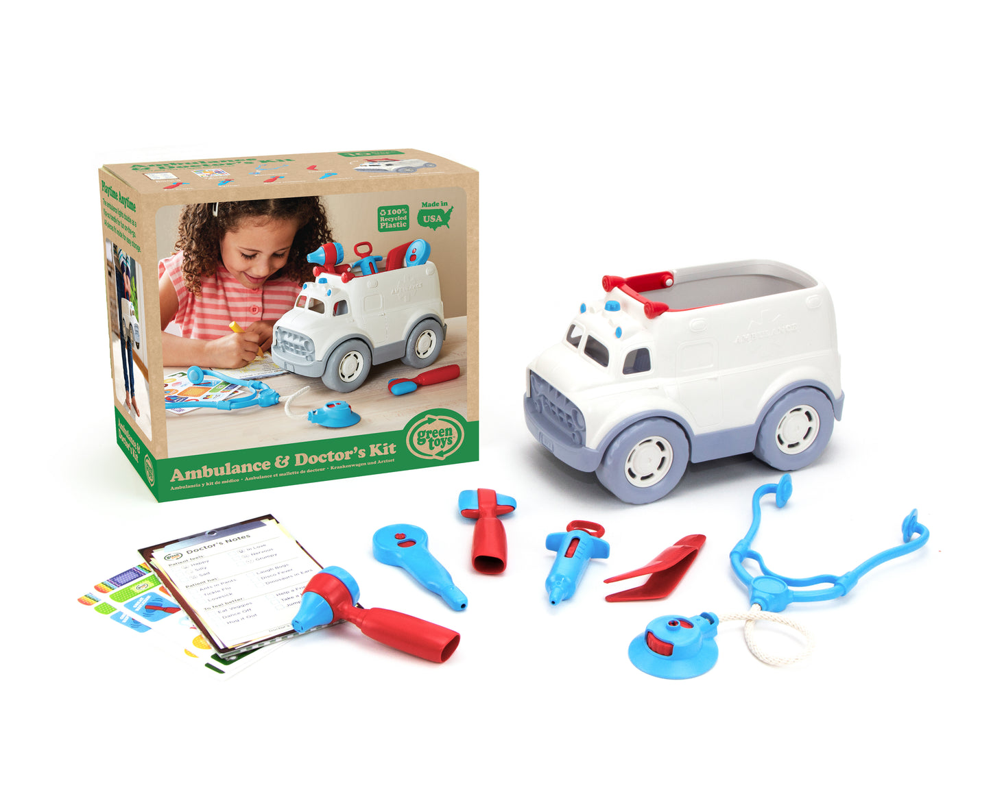 Green Toys Ambulance & Doctor's Kit-felix & mina