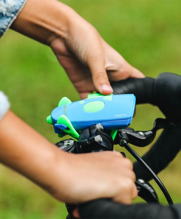 Hornit Bike Horn & Light - Hornit Mini (green & blue) - 25 Sounds!-felix & mina