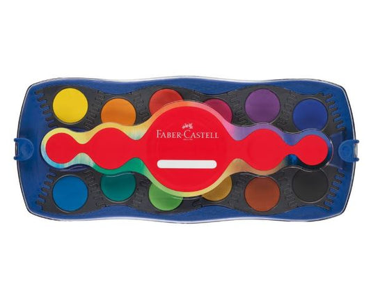 Faber-Castell Connector Paint Box - Red (24 Colours Plus Brush)-felix & mina