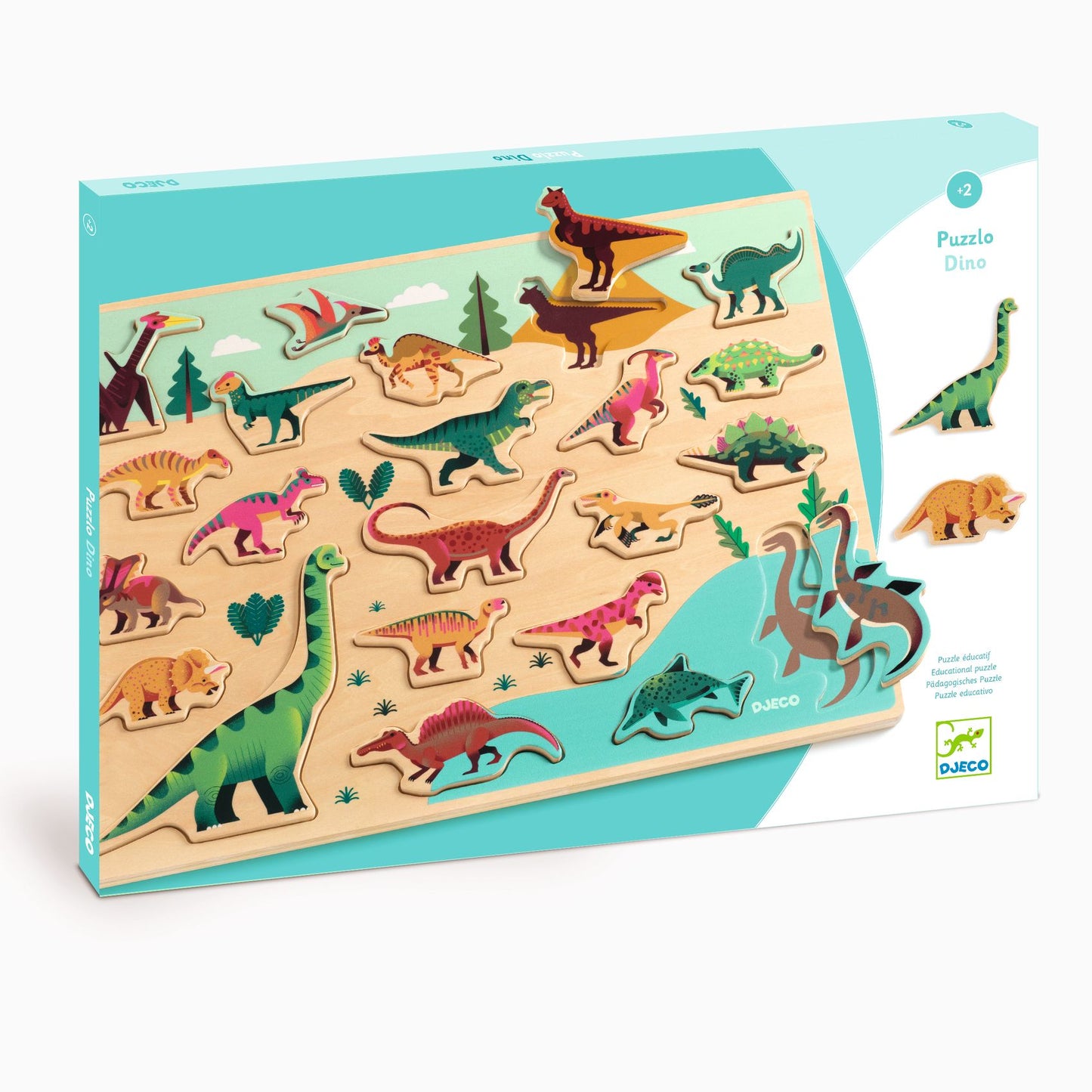 Djeco Dinosaur World Puzzle-felix & mina