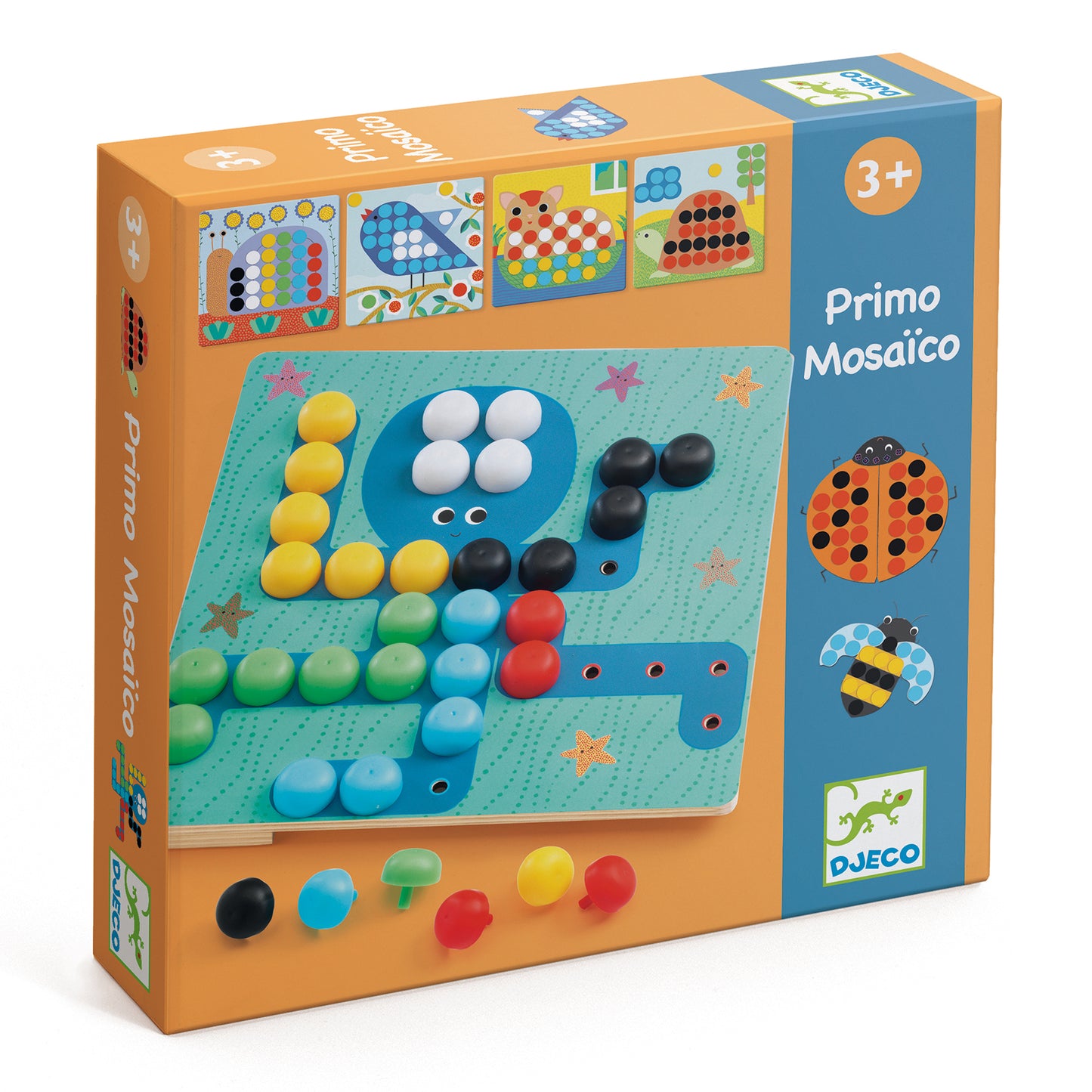 Box of Primo Mosaico children's mosaic game by Djeco on a white background-felix & mina
