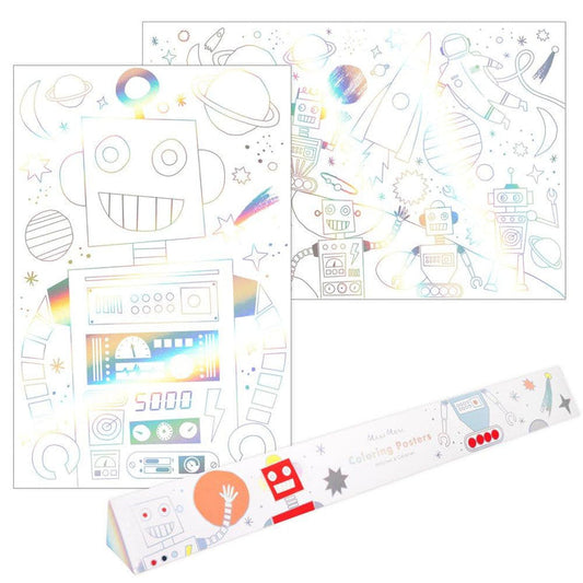 Meri Meri Space Coloring Posters (set of 2)-felix & mina