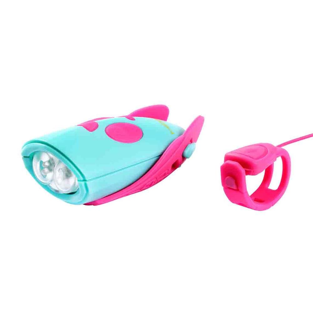 Hornit Bike Horn & Light - Hornit Mini (pink & turquoise) - 25 Sounds!-felix & mina