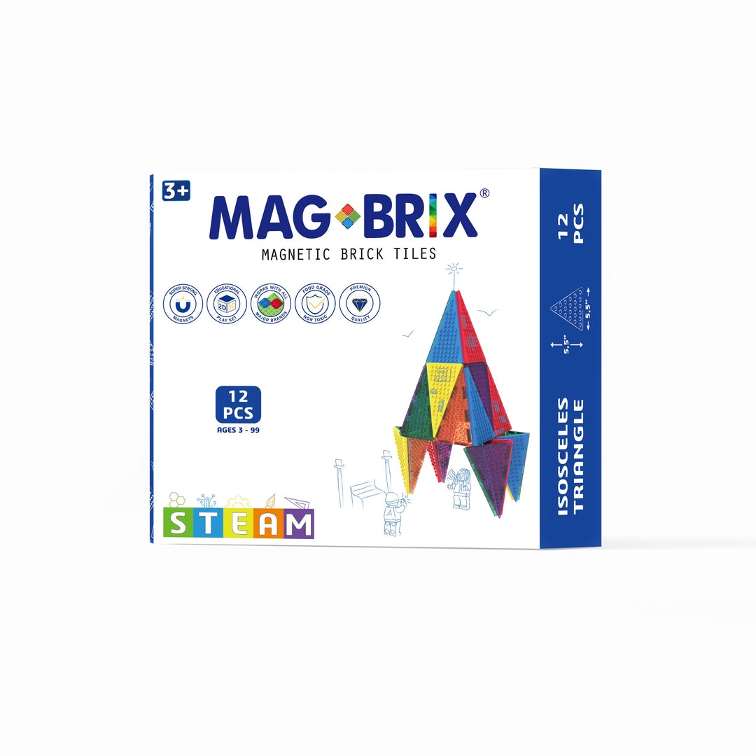 Magbrix® 12 Pieces Isosceles T Pack