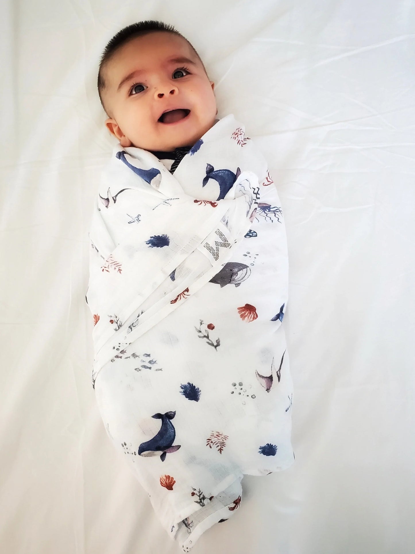 Malabar Baby Organic Swaddle - Under The Sea-felix & mina