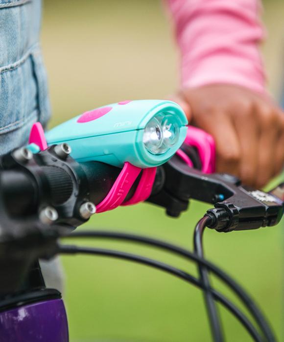 Hornit Bike Horn & Light - Hornit Mini (pink & turquoise) - 25 Sounds!-felix & mina