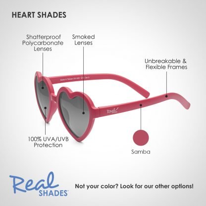 Real Shades Rose Tan Heart Style Flexible Frames with Gold Lens-felix & mina