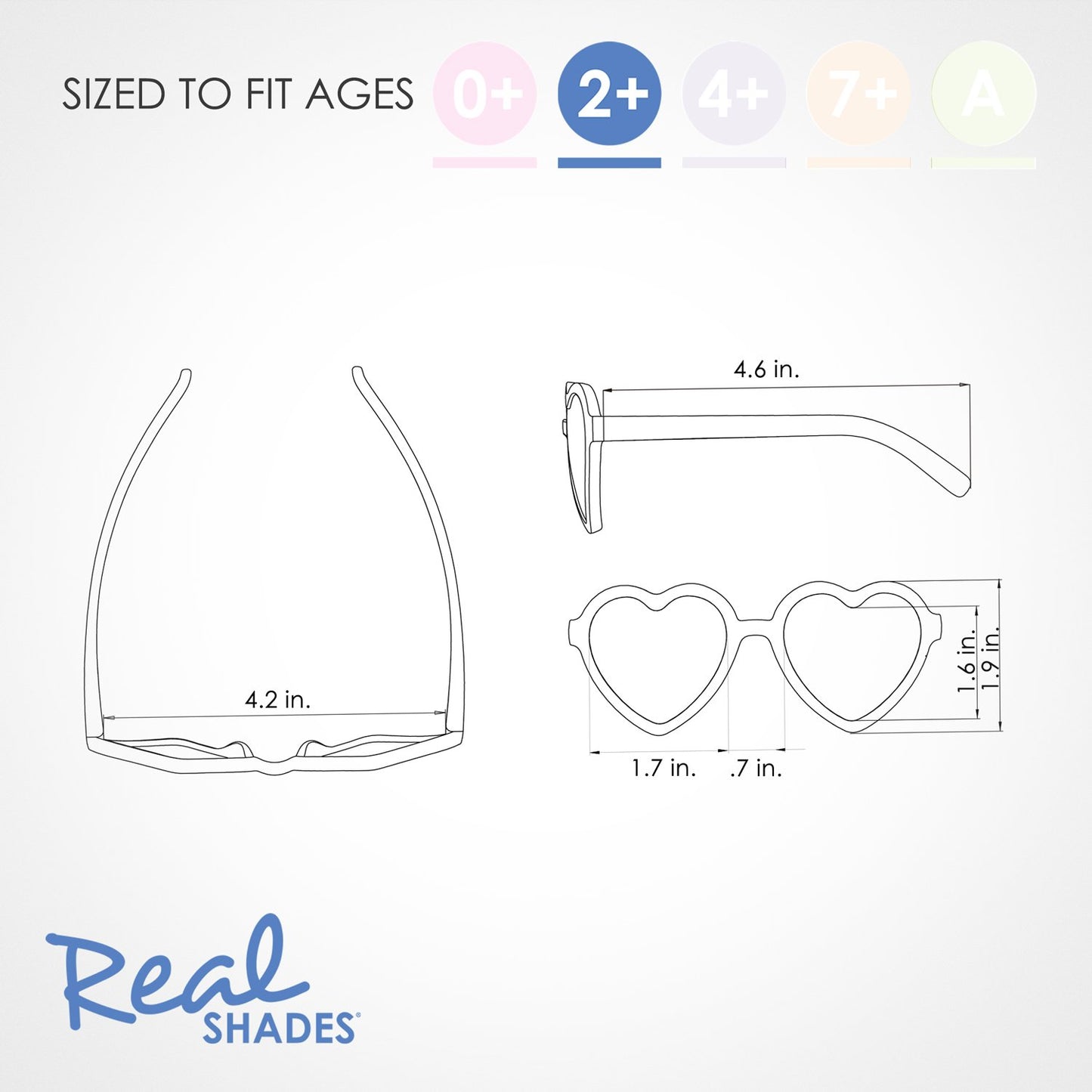 Real Shades Rose Tan Heart Style Flexible Frames with Gold Lens-felix & mina