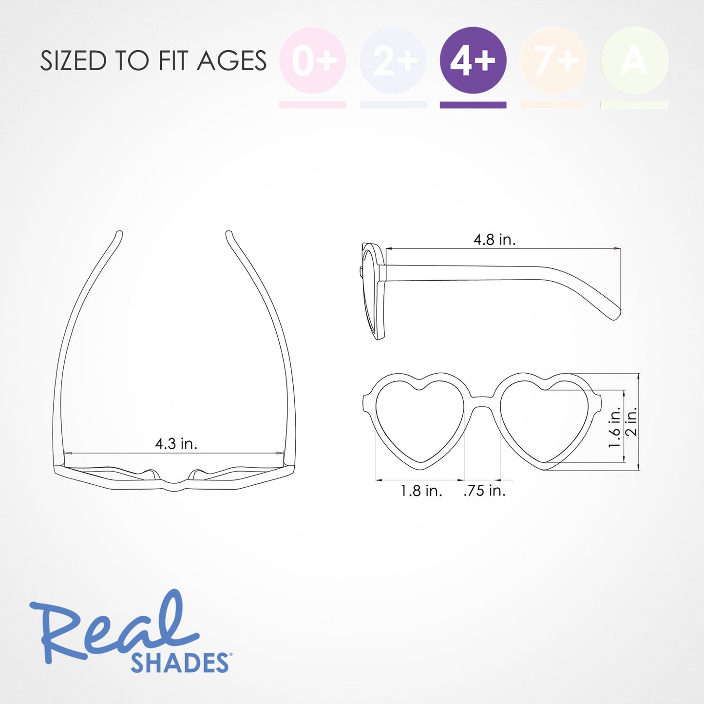 Real Shades Rose Tan Heart Style Flexible Frames with Gold Lens-felix & mina