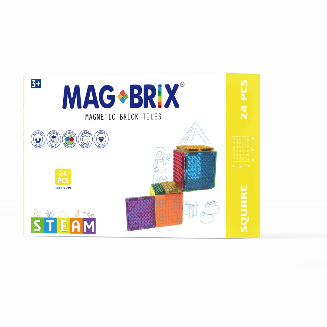 Magbrix® 24 Pieces Square Pack-felix & mina