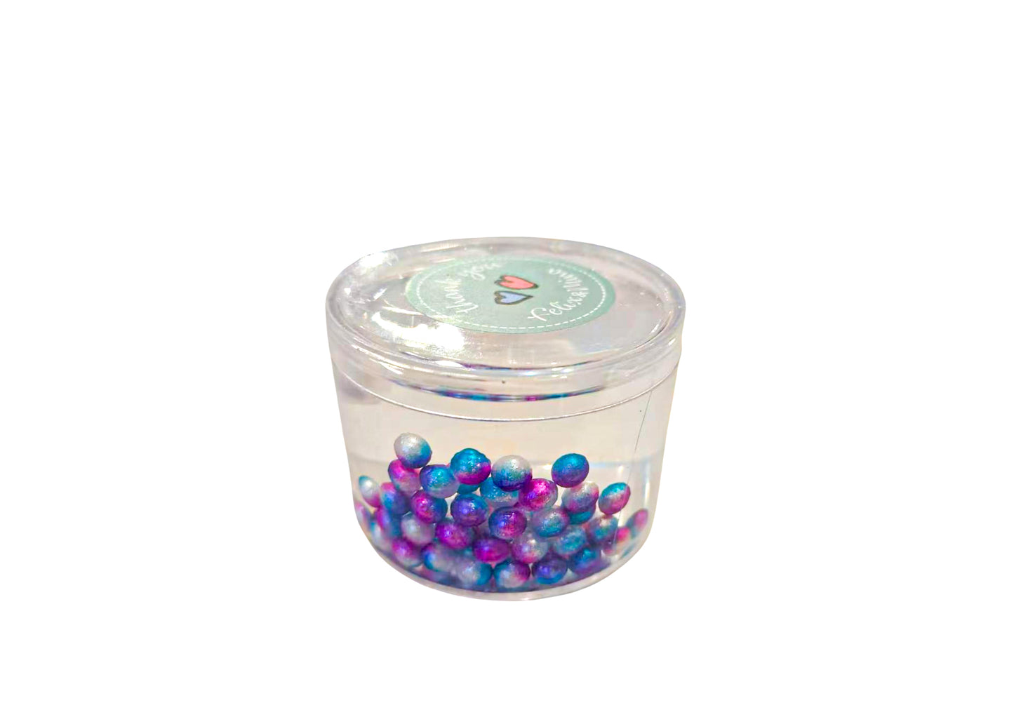 Clear slime tub with deco-felix & mina