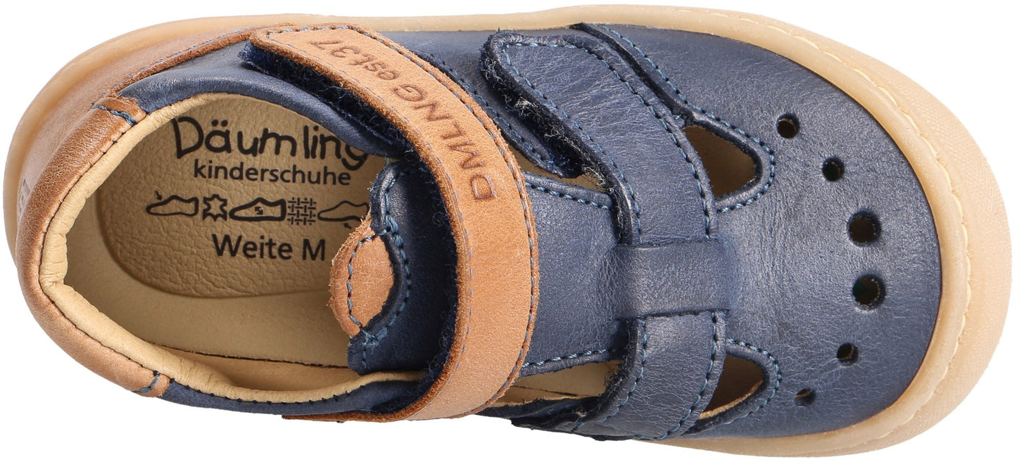 Sven, Däumling toddler leather sandals, denim-felix & mina