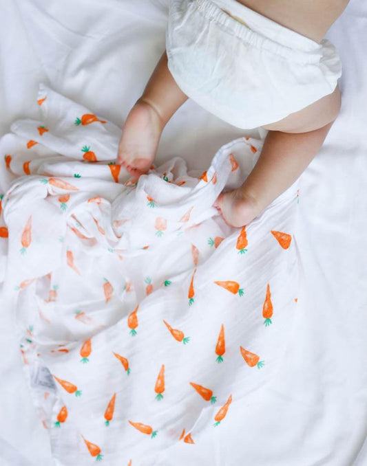 Malabar Baby Organic Swaddle - Carrot-felix & mina