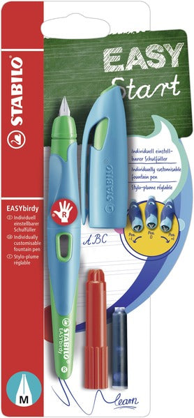 Stabilo EASYbirdy Fountain Pen Right Handed - Blue/Green-felix & mina